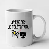 Mug J'peux pas je télétravail Blanc