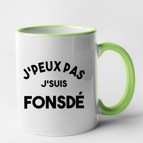 Mug J'peux pas j'suis fonsdé Vert