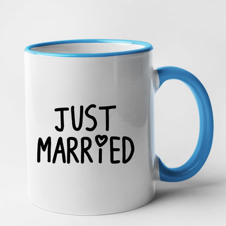 Mug Just married Bleu