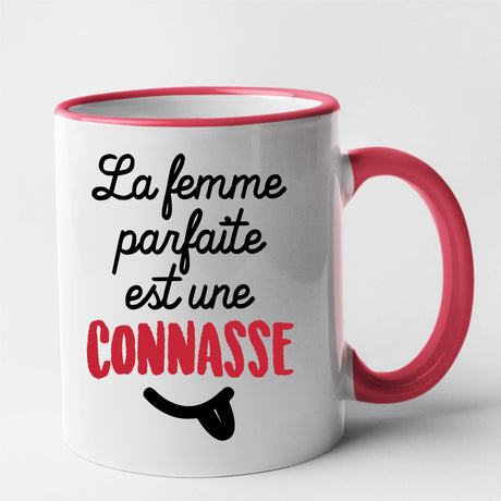 Mug La femme parfaite est une connasse Rouge