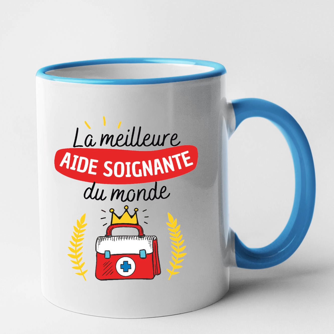 Mug La meilleure aide soignante du monde Bleu