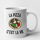 Mug La pizza c'est la vie Blanc