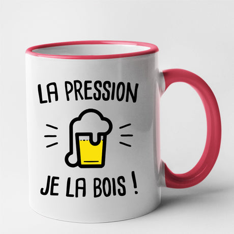 Mug La pression je la bois Rouge