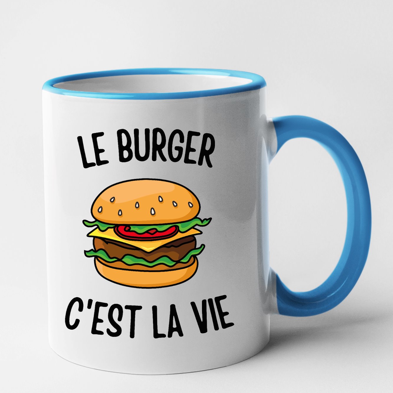 Mug Le burger c'est la vie Bleu