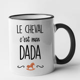 Mug Le cheval c'est mon dada Noir