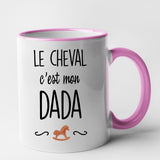 Mug Le cheval c'est mon dada Rose