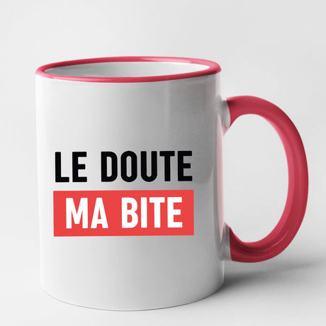 Mug Le doute ma bite Rouge