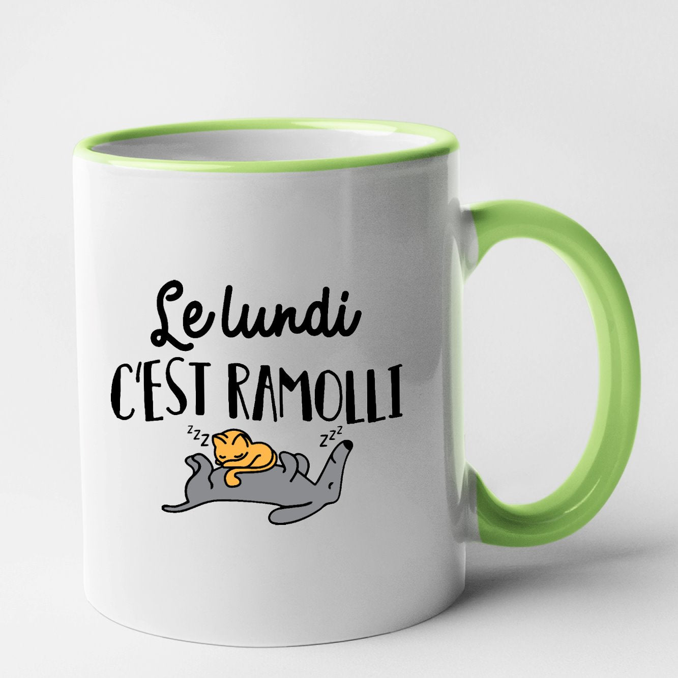 Mug Le lundi c'est ramolli Vert