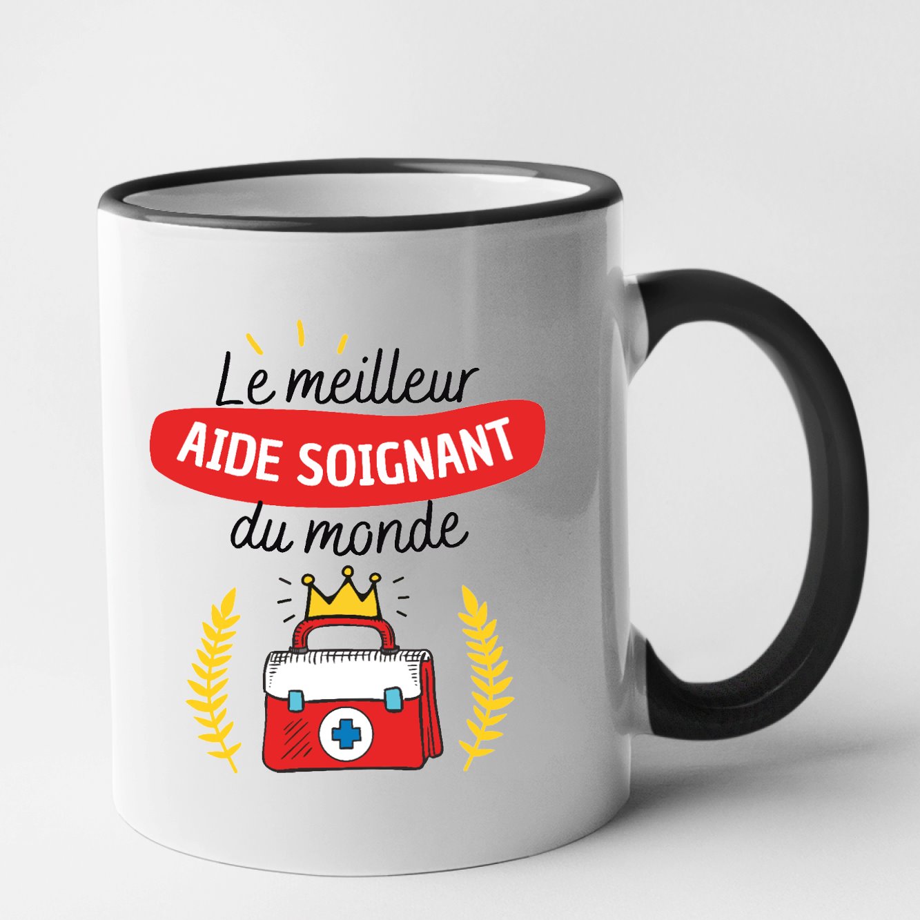 Mug Le meilleur aide soignant du monde Noir