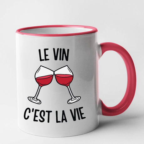 Mug Le vin c'est la vie Rouge