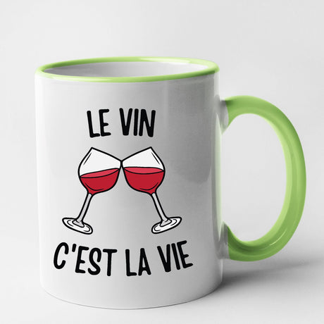 Mug Le vin c'est la vie Vert