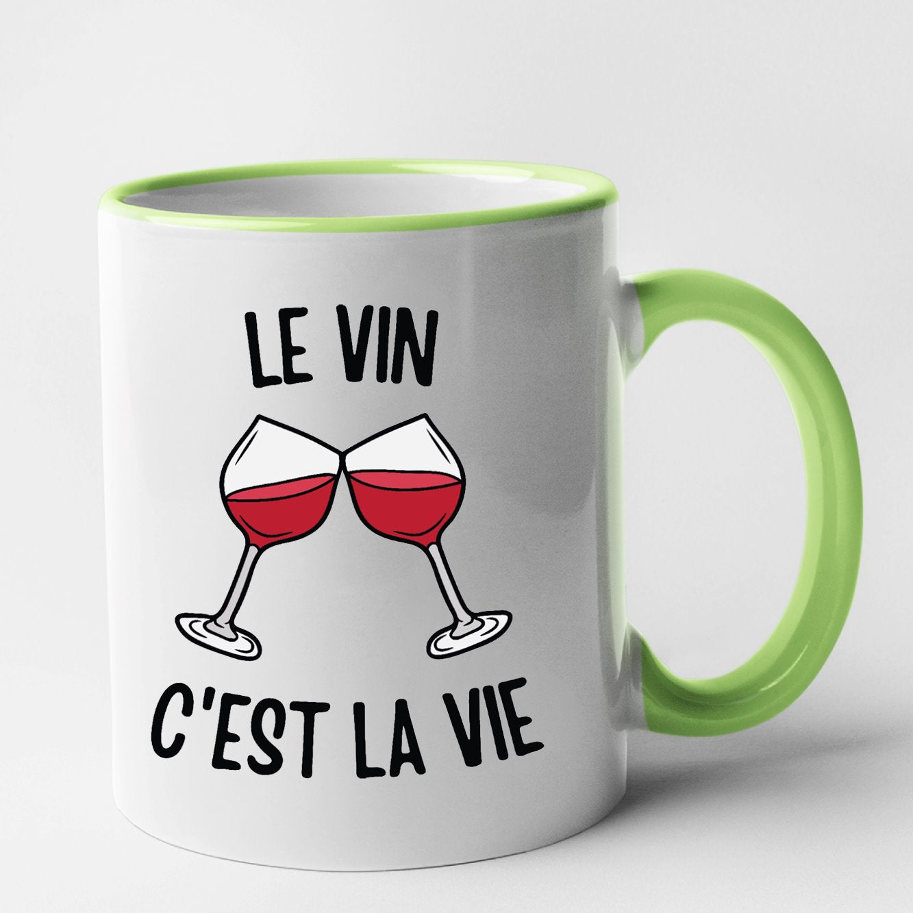 Mug Le vin c'est la vie Vert