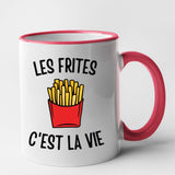 Mug Les frites c'est la vie Rouge