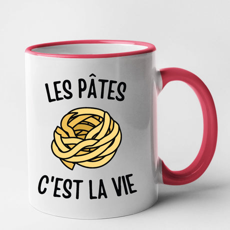 Mug Les pâtes c'est la vie Rouge