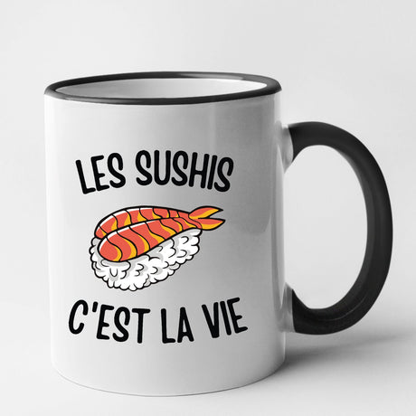 Mug Les sushis c'est la vie Noir