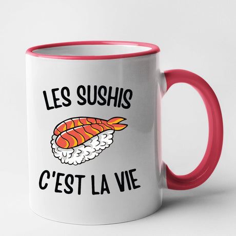 Mug Les sushis c'est la vie Rouge