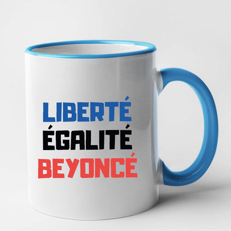 Mug Liberté égalité Beyoncé Bleu