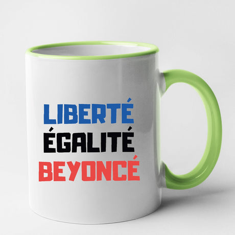 Mug Liberté égalité Beyoncé Vert