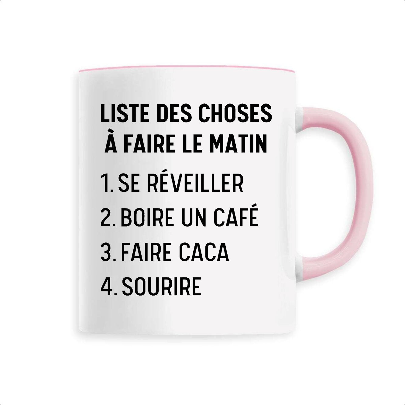 Mug Liste des choses à faire le matin 