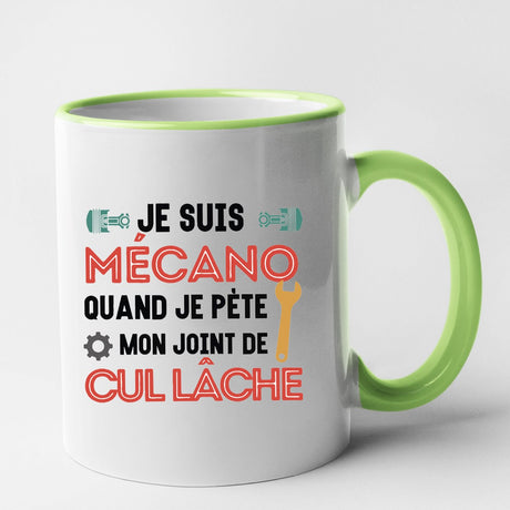 Mug Mécano mon joint de cul lâche Vert