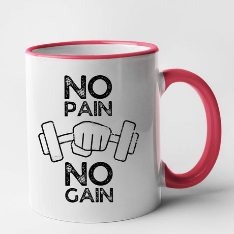 Mug No pain no gain Rouge