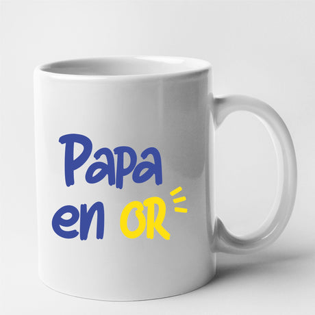 Mug Papa en or Blanc