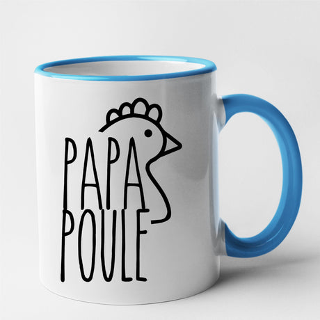 Mug Papa poule Bleu