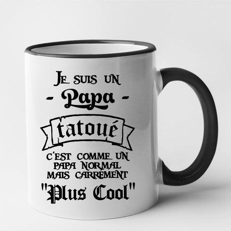 Mug Papa tatoué Noir