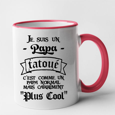 Mug Papa tatoué Rouge