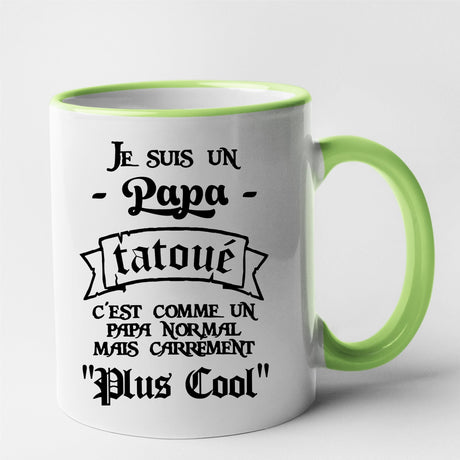 Mug Papa tatoué Vert