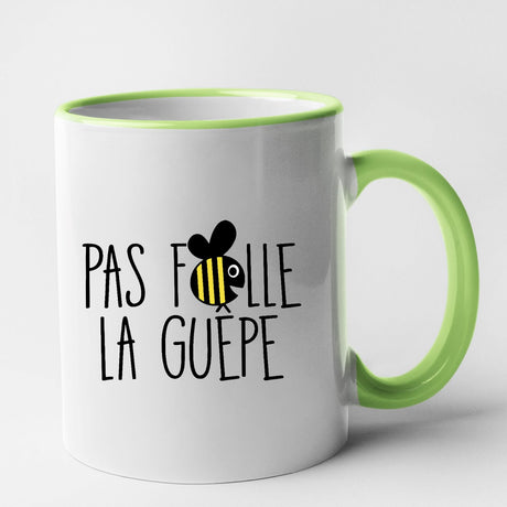 Mug Pas folle la guêpe Vert