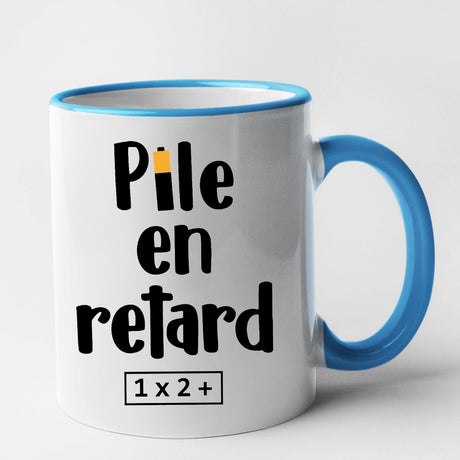 Mug Pile en retard Bleu