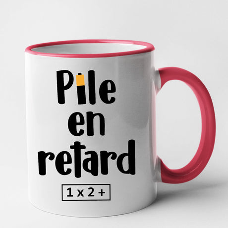 Mug Pile en retard Rouge