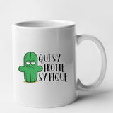 Mug Qui s'y frotte s'y pique Blanc