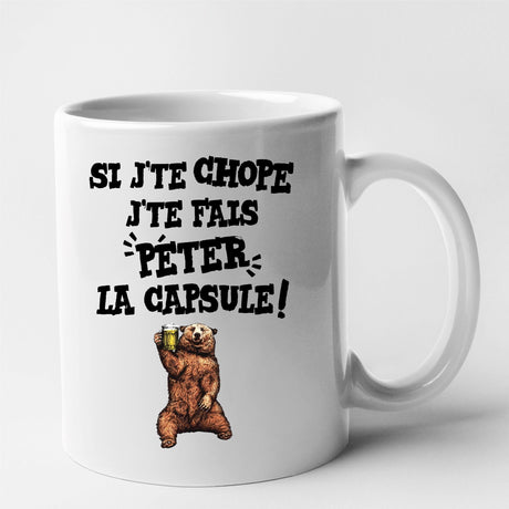 Mug Si j'te chope Blanc