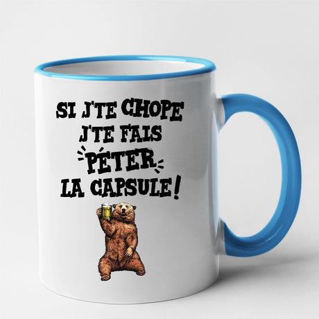 Mug Si j'te chope Bleu