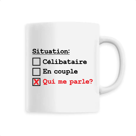 Mug Situation célibataire Blanc