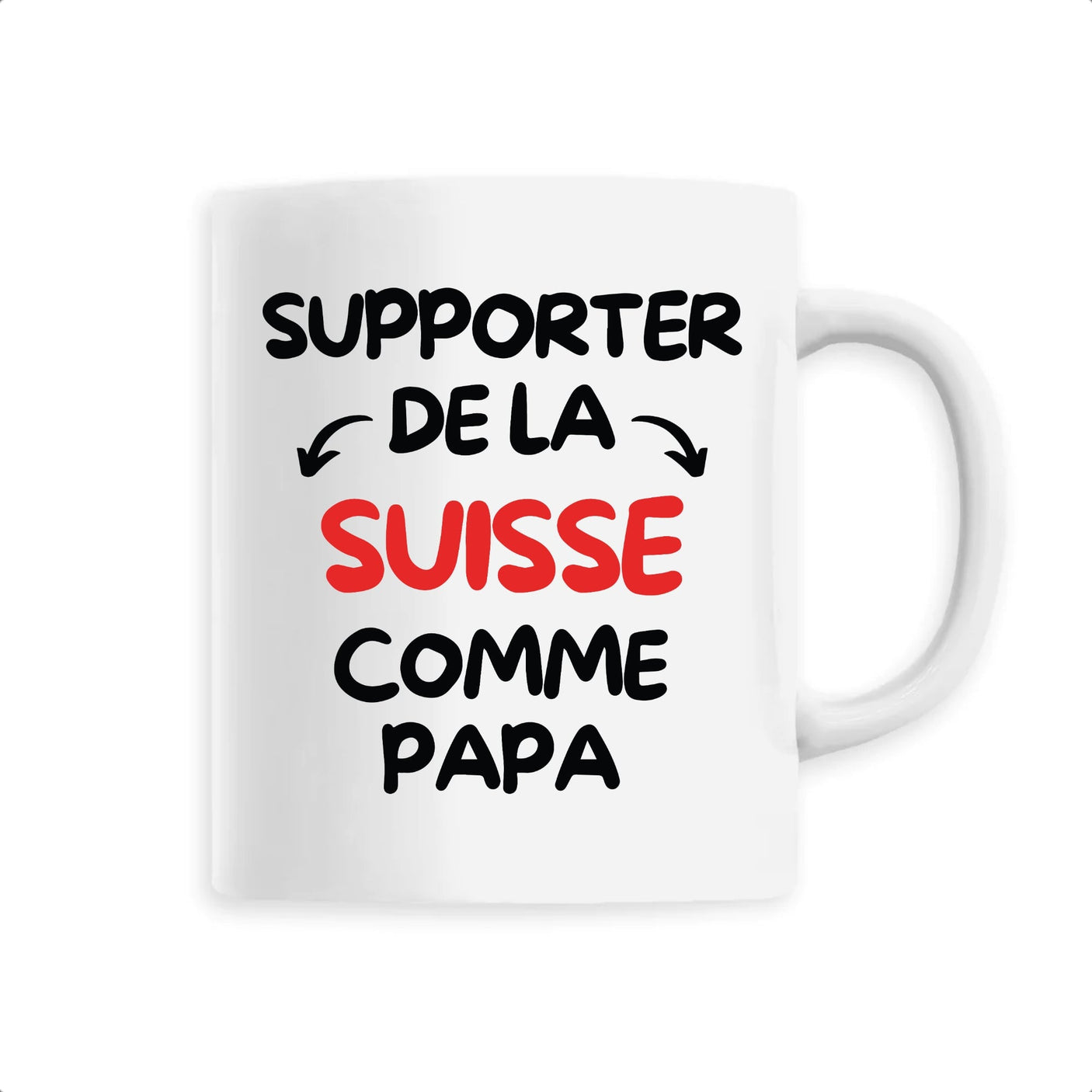 Mug Supporter de la Suisse comme papa 