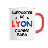 Mug Supporter de Lyon comme papa 