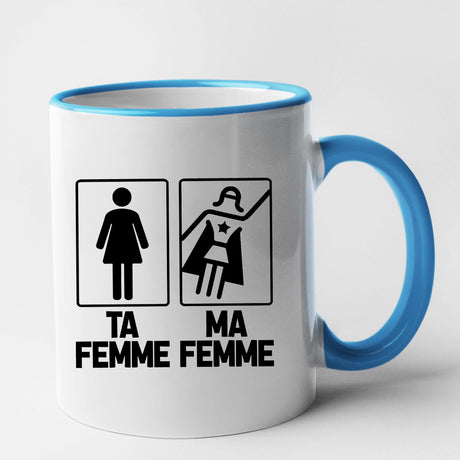 Mug Ta femme ma femme Bleu