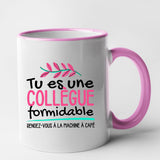 Mug Tu es une collègue formidable Rose