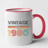 Mug Vintage année 1980 Rouge