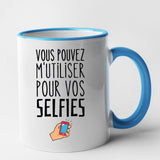 Mug Vous pouvez m'utiliser pour vos selfies Bleu