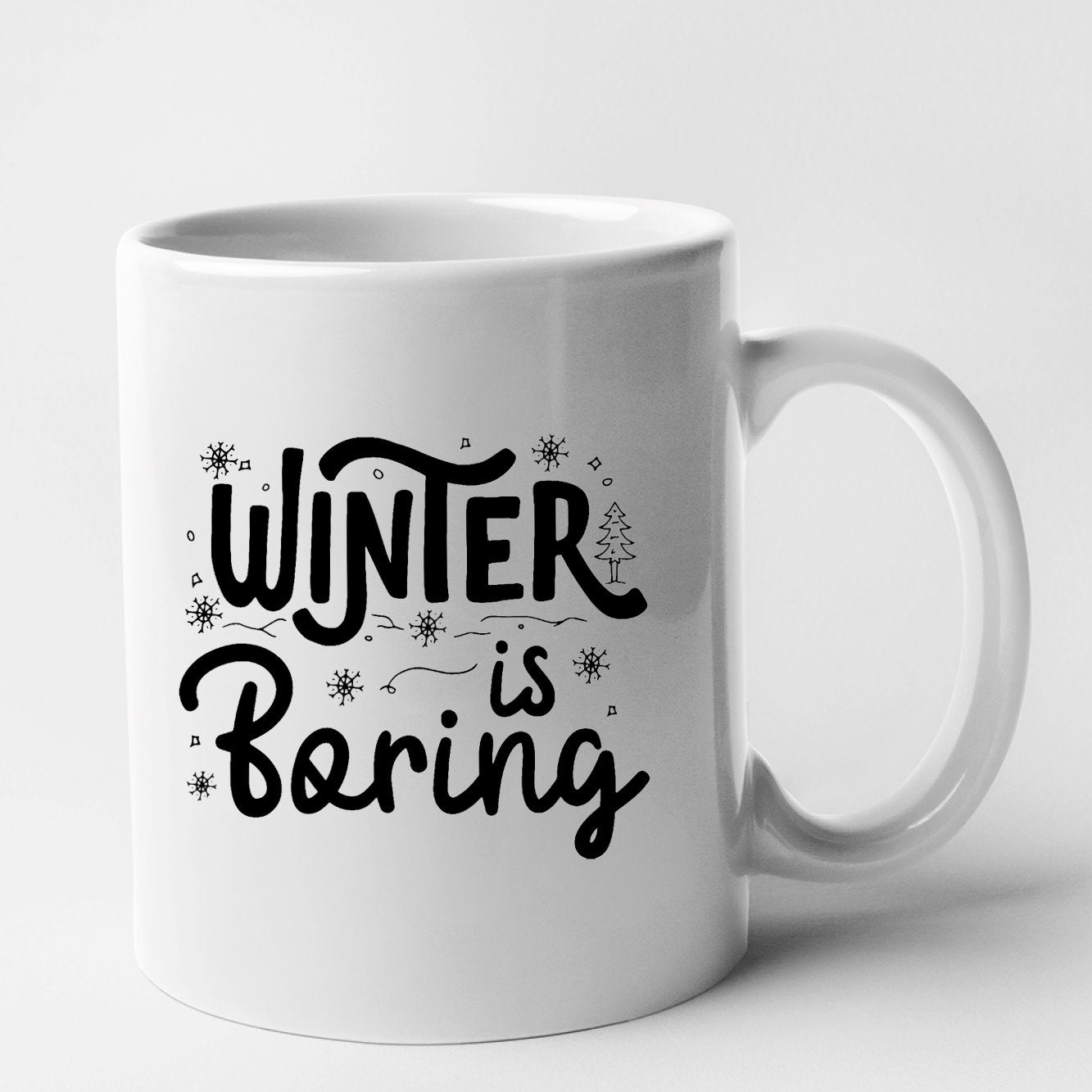 Mug Winter is boring Blanc