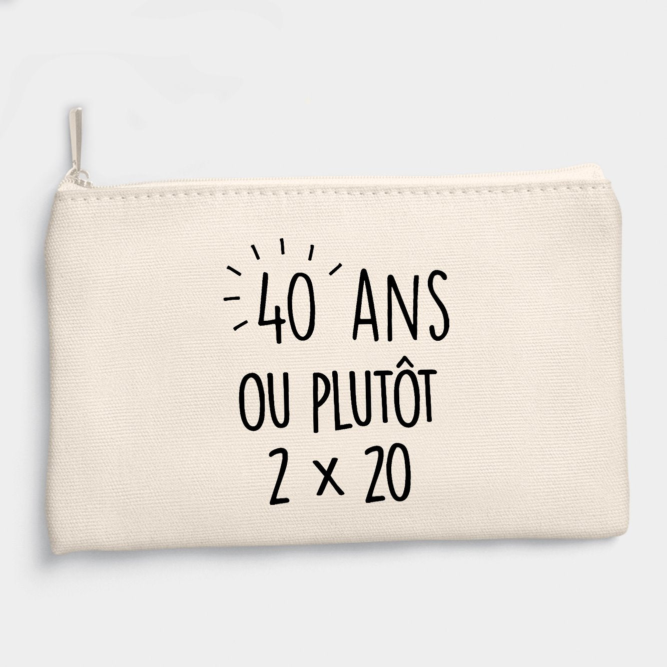 Pochette Anniversaire 40 ans Beige