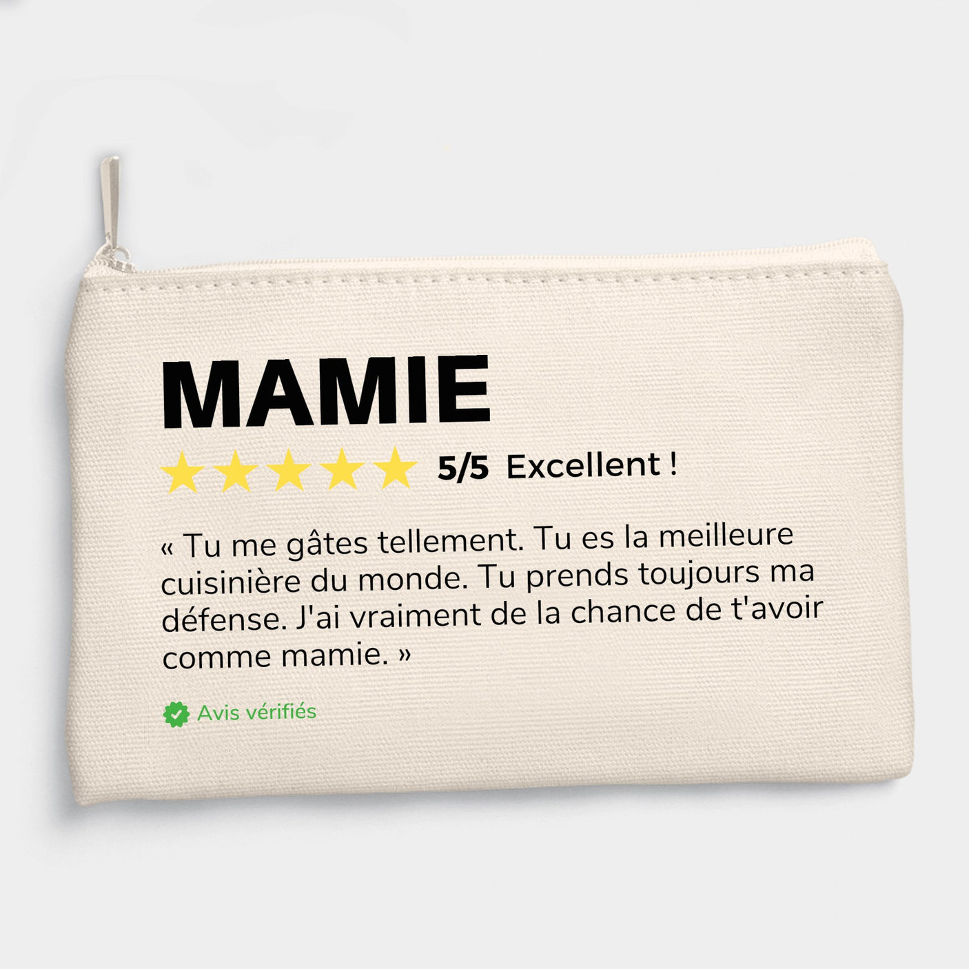 Pochette Avis client Mamie Beige