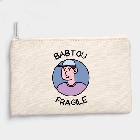 Pochette Babtou fragile Beige