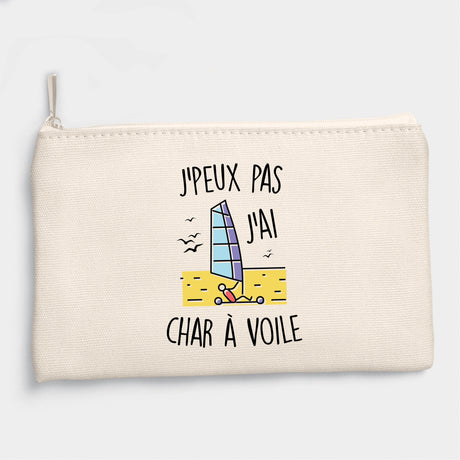 Pochette J'peux pas j'ai char à voile Beige