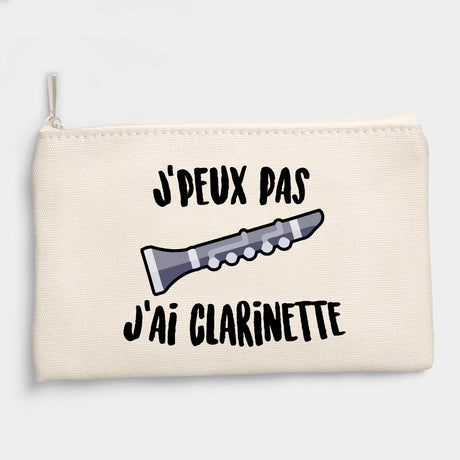 Pochette J'peux pas j'ai clarinette Beige