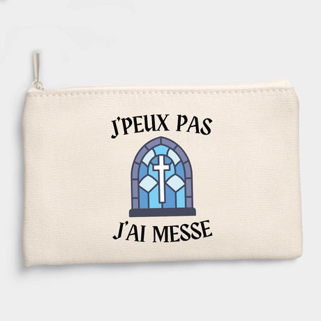 Pochette J'peux pas j'ai messe Beige